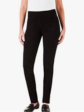 NEW Hilary Radley Black Cropped Slim Ponte Pants